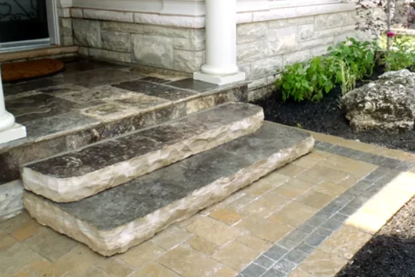 Natural Stone Walkway and Stairs Outdoor Landscaping Hamilton